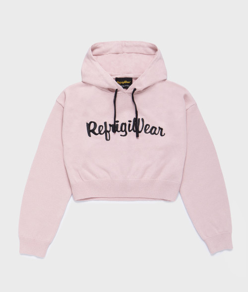 CROP HOODED PULLOVER